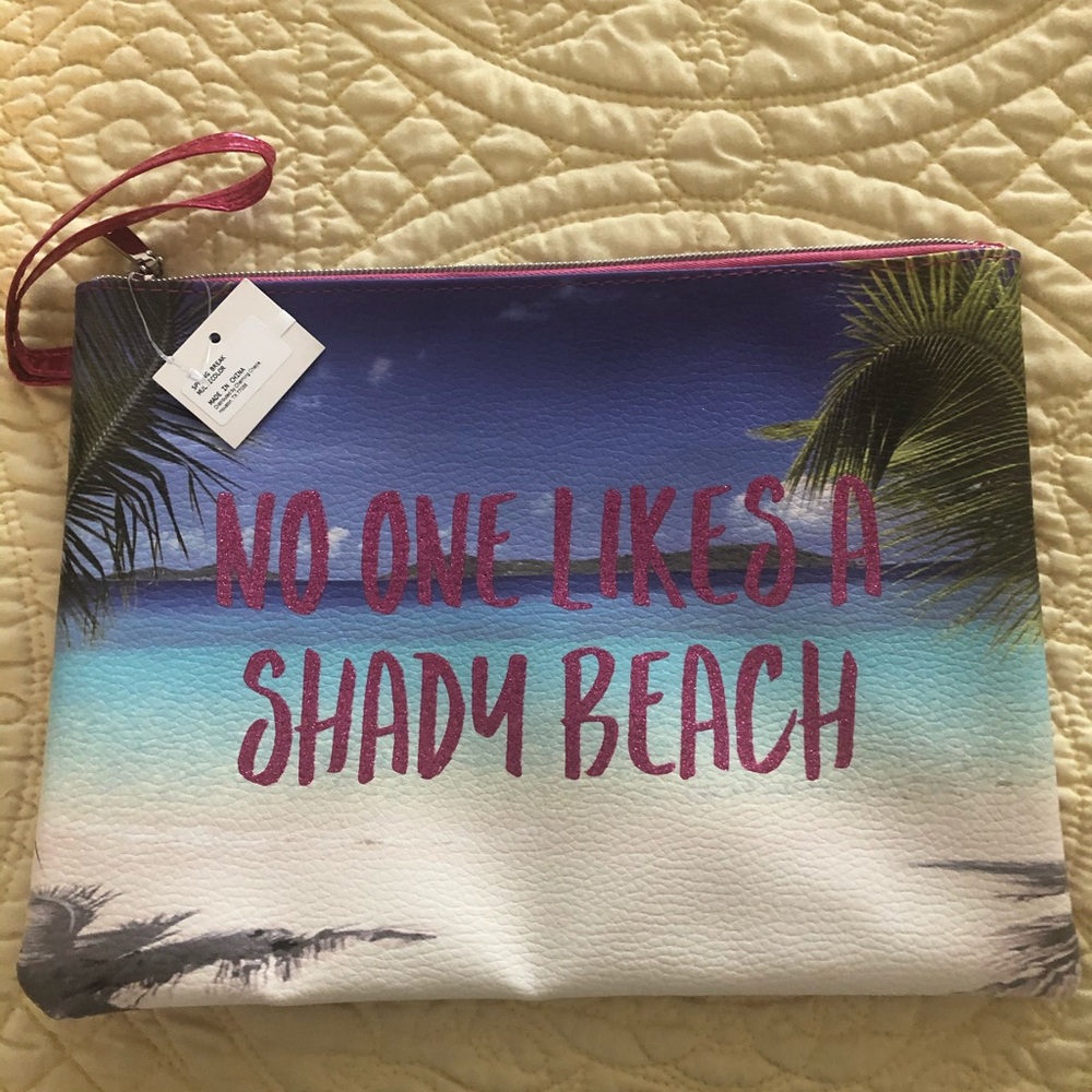 Charming Charlie makeup swimsuit clutch bag NWT - Picture 1 of 4